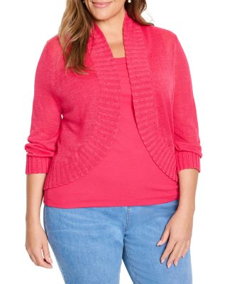 Plus Open Front Bolero Cardigan