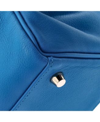 Kelly 28 Handbag Blue Evercolor with Gold Hardware