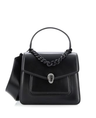 Pre-Owned Bvlgari - Serpenti Forever Maxi Chain Top Handle Bag Leather