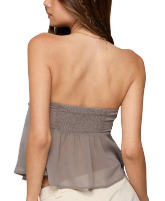  Lenie Strapless Chiffon Babydoll Top