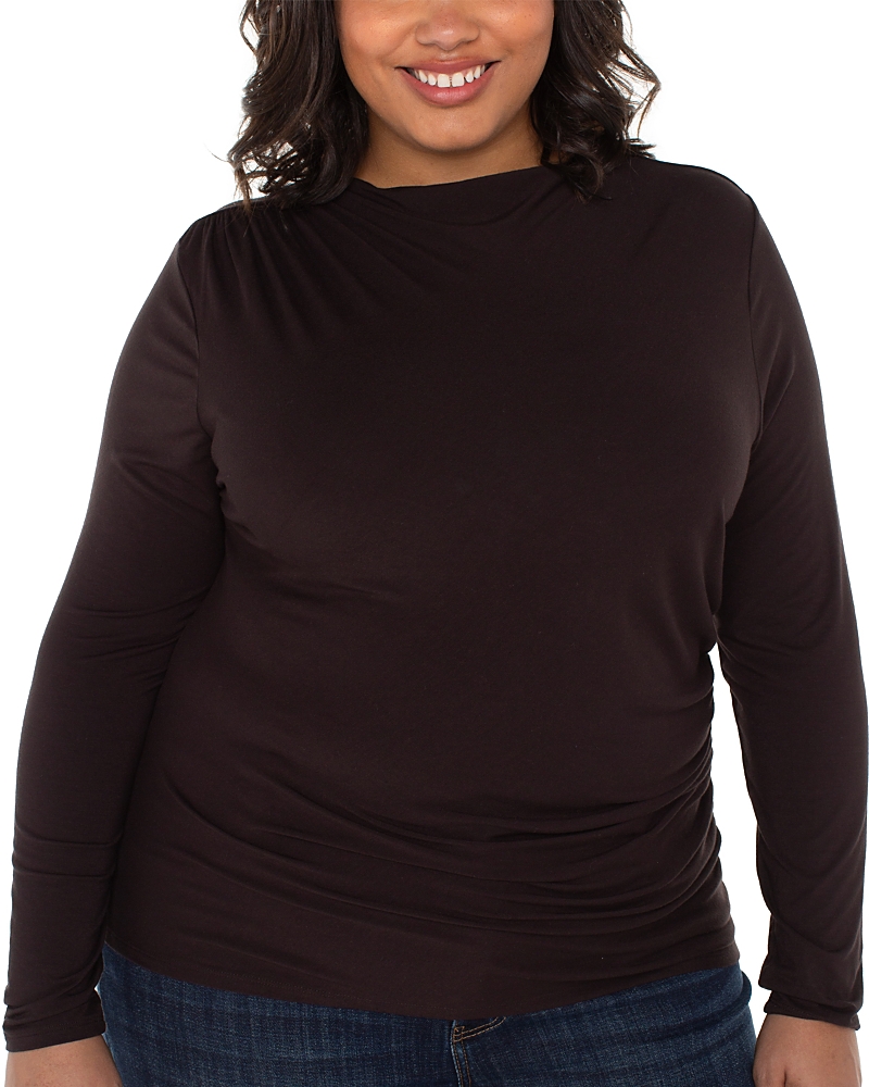 Liverpool Los Angeles Plus Mock Neck Top