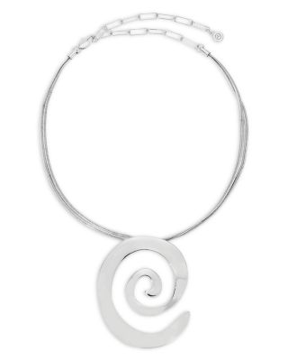 Aura Swirl Pendant Necklace, 12"-17"