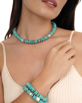 Saint Tropez Beaded Stretch Bracelets, Set of 2