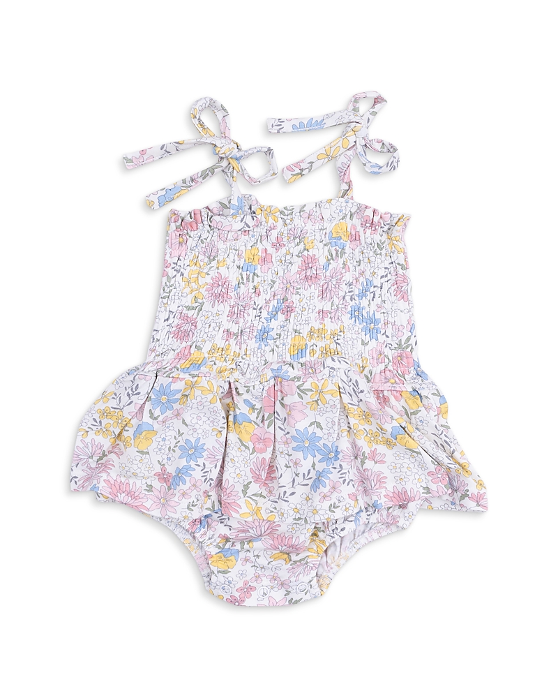 Angel Dear Girls' Smocked Bubble Romper - Baby In Multi