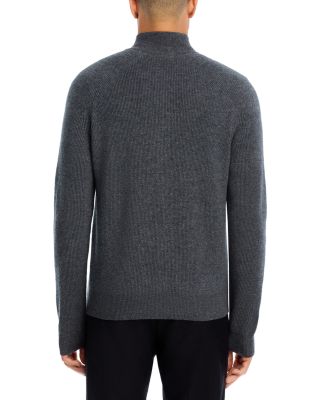 Full Zip Ribbed Wool & Cashmere Sweater - Exclusive