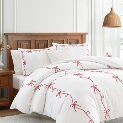 Sasha Bows Duvet Cover Set, Twin