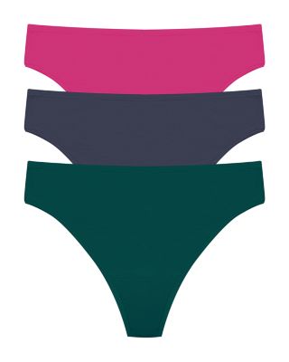 Bliss Bare Thongs, Pack Of 3