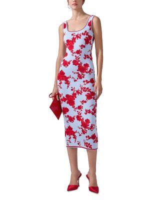 Carolina Herrera - Silk Sleeveless Scoop Neck Midi Dress