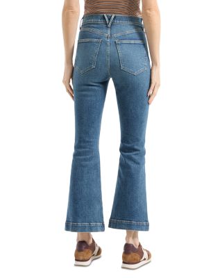 Carson High Rise Ankle Flare Leg Jeans in Roadside Blue