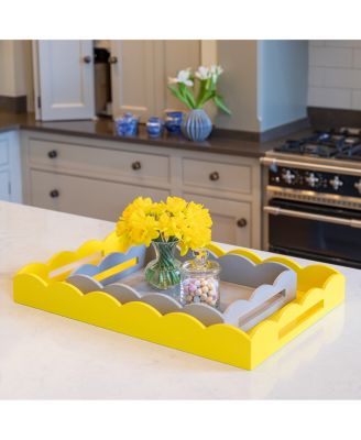 Scalloped Ottoman Tray, 17&amp;quot; x 13&amp;quot;