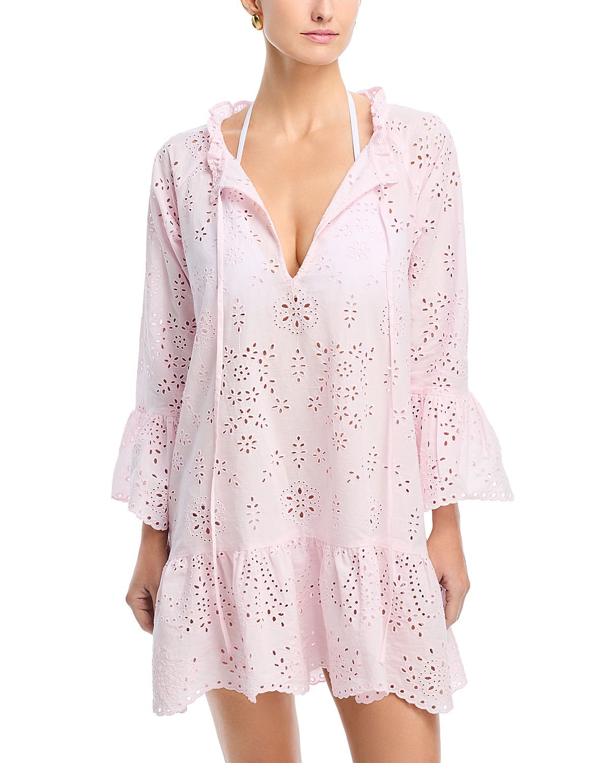 Aqua Embroidered Cover-Up Dress - Exclusive