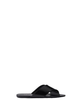  Women's Brushed Leather Slides