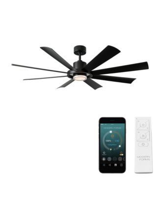 Fans Aura 60in Selectable 2700-3000-4000-5000K LED Indoor or Outdoor Smart Home Ceiling Fan