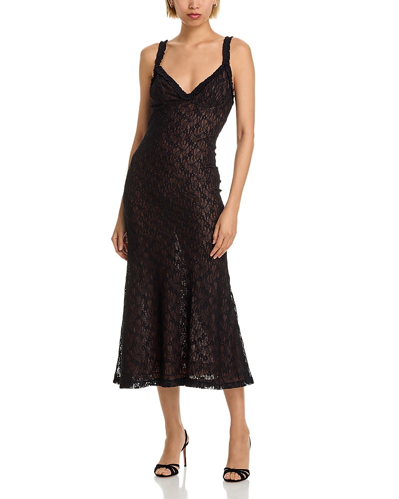 Bardot Alegra Stretch Lace Dress In Black
