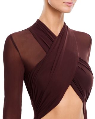 Aliyah Wrap Long Sleeve Bodysuit