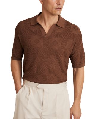REISS - Banks Aztek Plush Polo Shirt