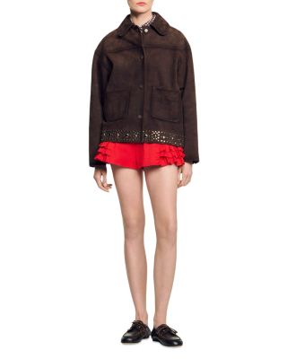 Studded Suede Leather Jacket