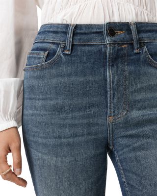 Haldan High Rise Slim Bootcut Jeans in Washed Indigo