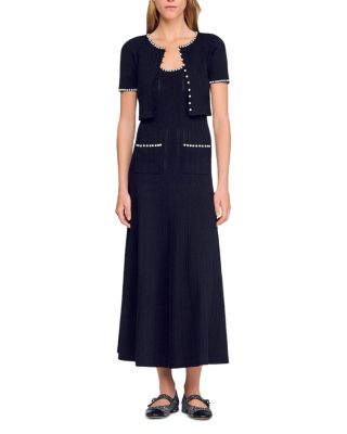 Cropped Beaded Cardigan