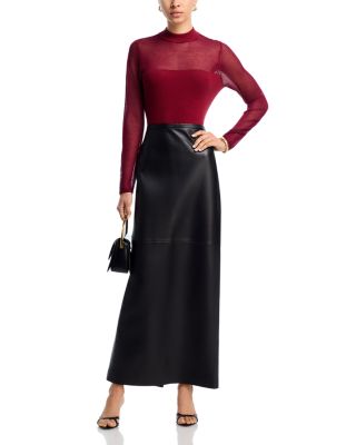 Sheer Knit Mock Neck Top - Exclusive 