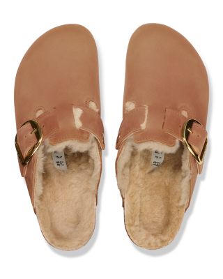 Women's Boston Big Buckle Shearling Clogs