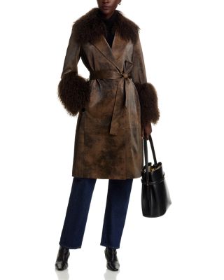 Viv Shearling Trim Coat