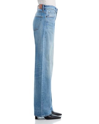 Alida High Rise Bowed Leg Jeans in Cleo