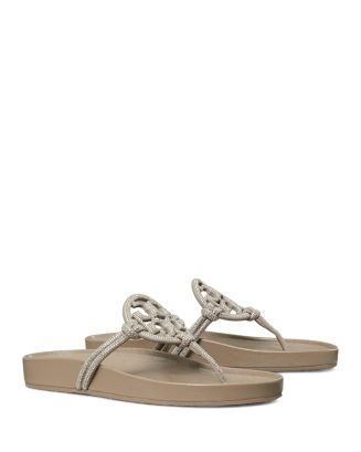Tory Burch Women's Miller Cloud Pave Knotted Sandal | Bloomingdale's