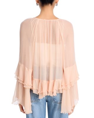 Margaery Ruffle Tiered Long Sleeve Top