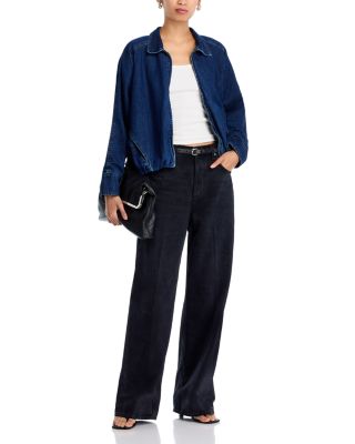 Denim Bubble Bomber Jacket