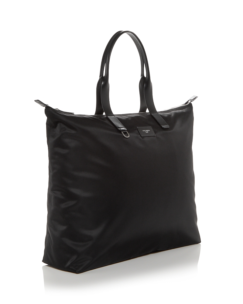 Dolce & Gabbana Structured Tote Bag With Textured Finish In Black