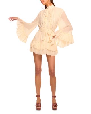 Claudia Ruffle Tie Waist Mini Dress