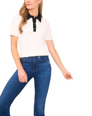 CeCe - Contrast Polo Neck Tee