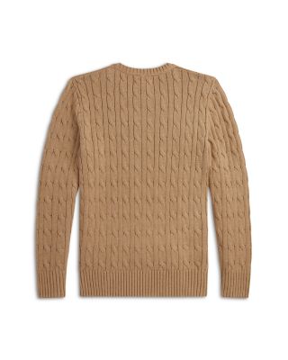 Boys' Cable-Knit Cotton Sweater - Big Kid