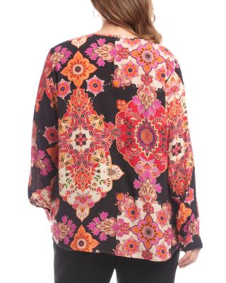 Printed Scoop Neck Top