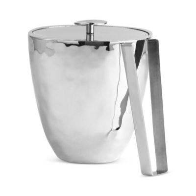 Reflective Ice Bucket with Tongs