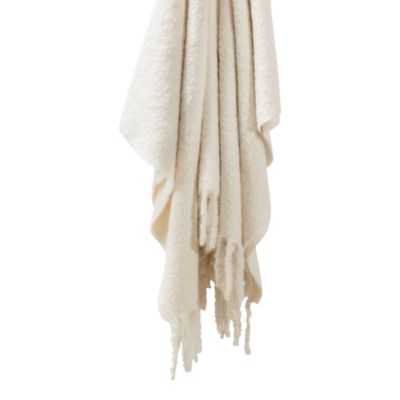 Poncho Suri Alpaca Boucl&eacute; Throw