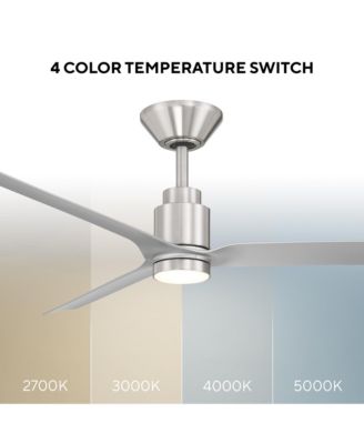 Fans Smooth 52 in Selectable 2700-3000-4000-5000K LED Indoor or Outdoor Smart Home Ceiling Fan
