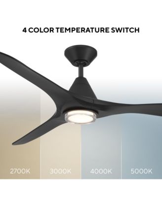 Fans Carve 72 in Selectable 2700-3000-4000-5000K LED Indoor or Outdoor Smart Home Ceiling Fan