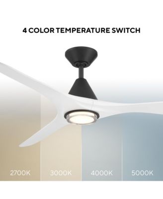  Fans Carve 60 in Selectable 2700-3000-4000-5000K LED Indoor or Outdoor Smart Home Ceiling Fan