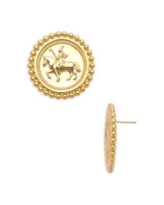 Coin Statement Stud Earrings - Exclusive