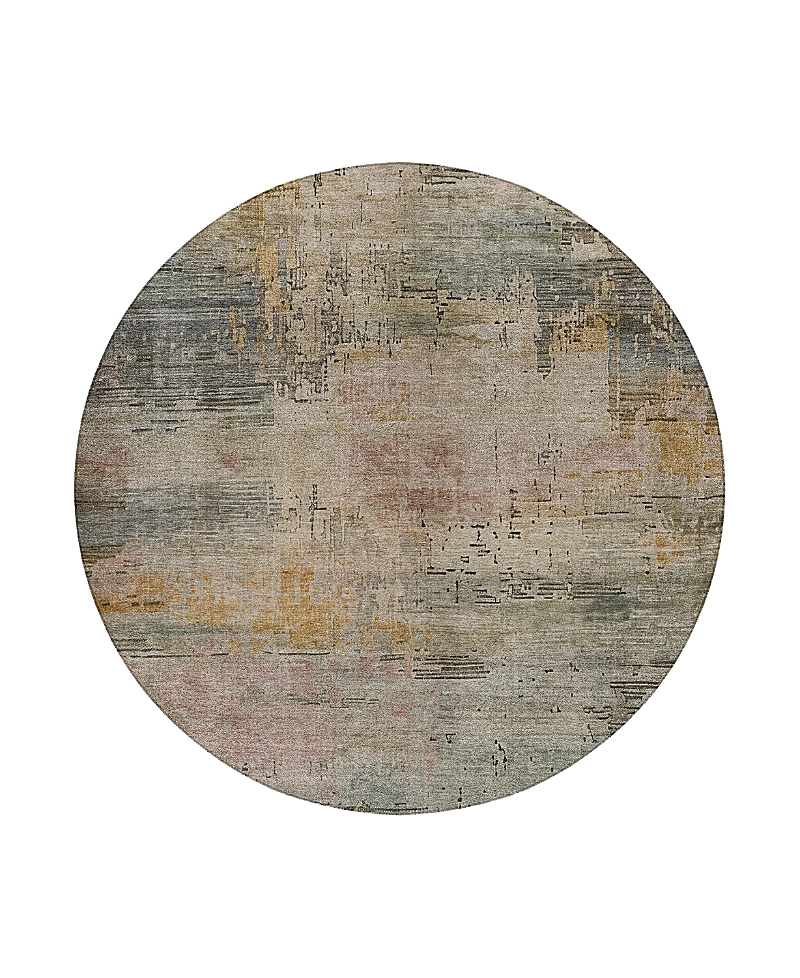 Dalyn Rug Company Dalyn Kochi Washable Kc15 Round Area Rug, 8' X 8' In Gray