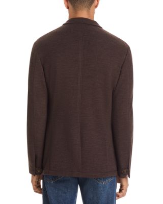 Wool & Cotton Jersey Knit Blazer