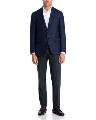 Kei Wool, Silk & Linen Herringbone Unstructured Trim Fit Sport Coat