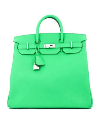 Pre-Owned HERMÈS - HAC 40 Handbag Green Togo with Palladium Hardware