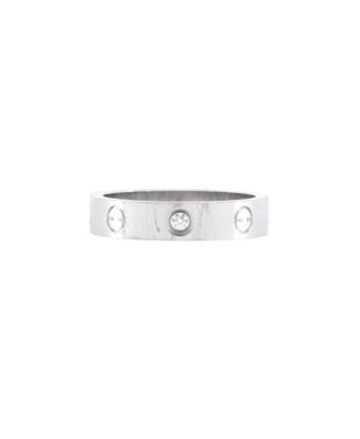 Pre-Owned Cartier - Love Wedding Band 1 Diamond Ring Platinum with Diamond