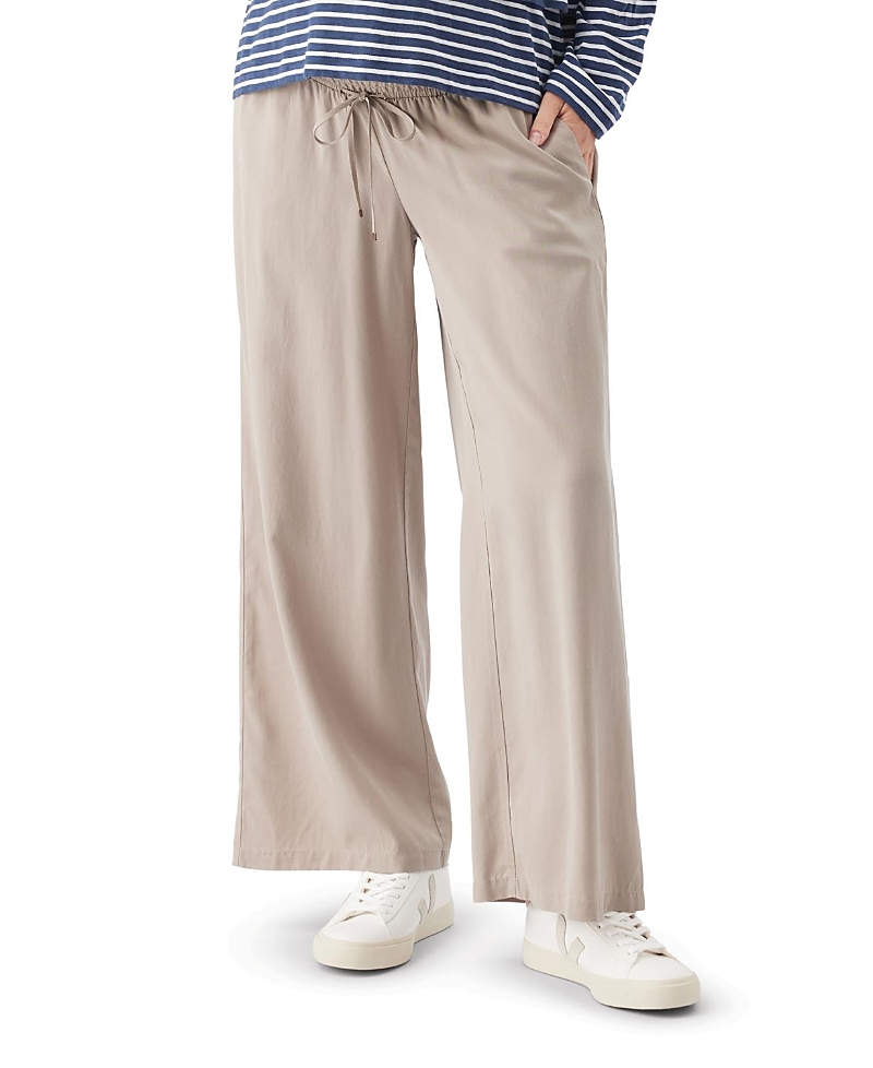 Ripe Maternity Wide Leg Tencel Pant In Neutral