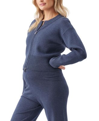 Delta Zip Through Knit Sweater