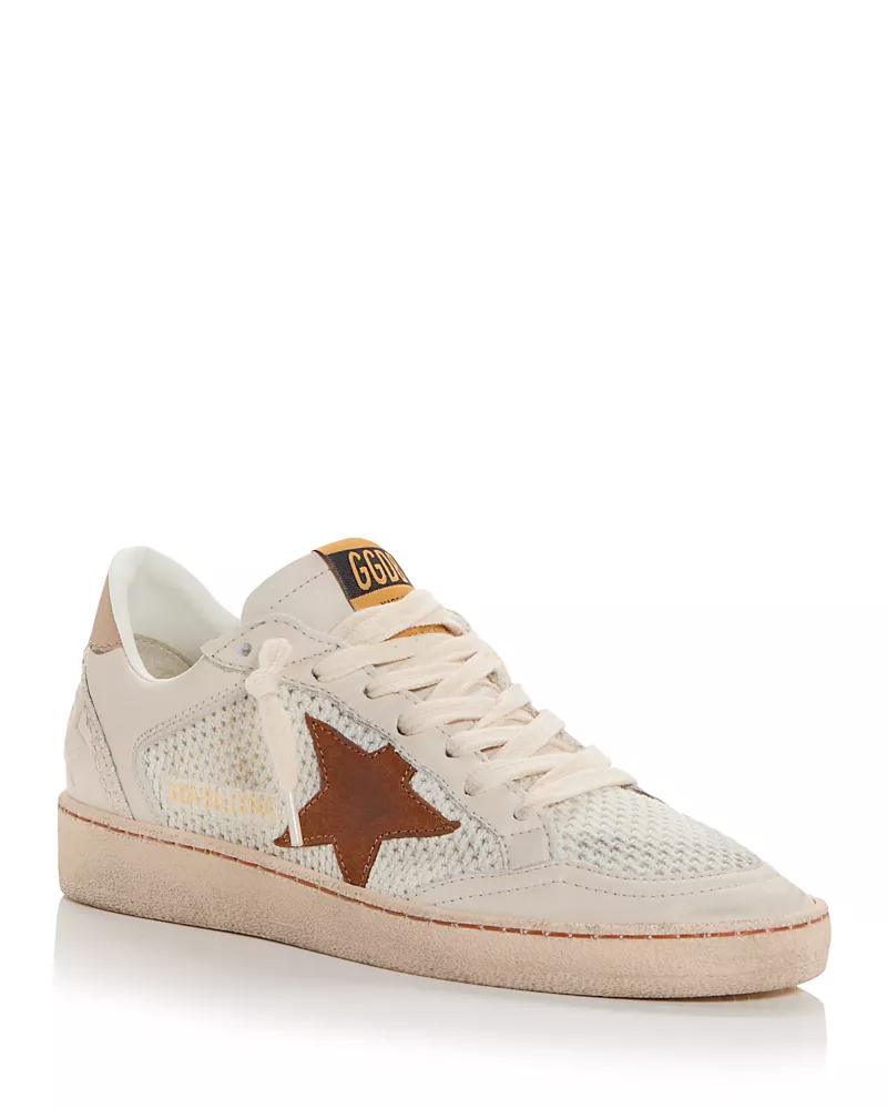 Golden Goose Women's Ball Star Mesh & Leather Sneakers