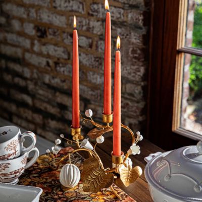 Forest Walk Pumpkin &amp; Vine Triple Candlestick Holder